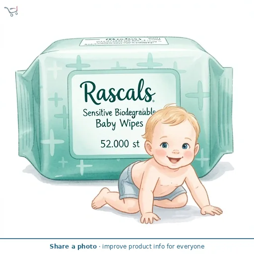 Rascals Sensitive Biodegradable Baby Wipes 