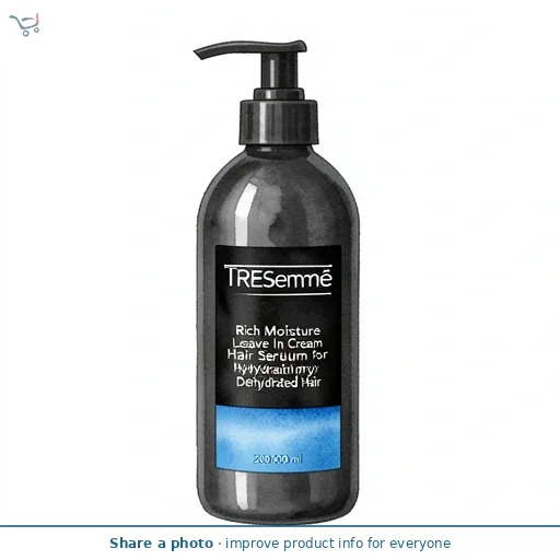 TRESemmé Rich Moisture Leave In Cream Hair Serum for Hydrating Dry Dehydrated Hair 200ml