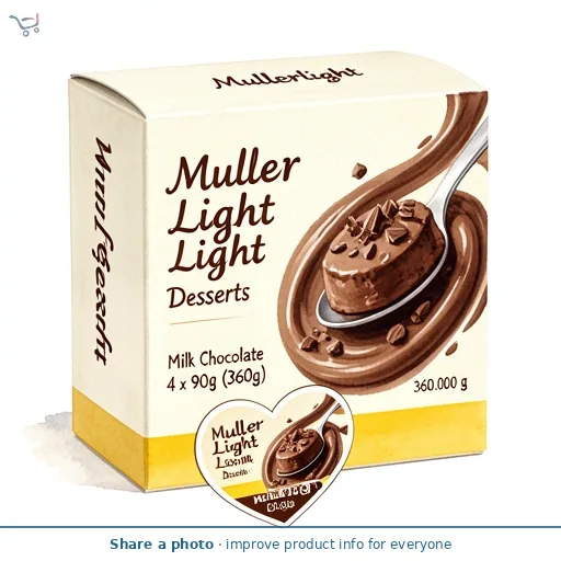 Muller Light Desserts Milk Chocolate 4 x 90g (360g)