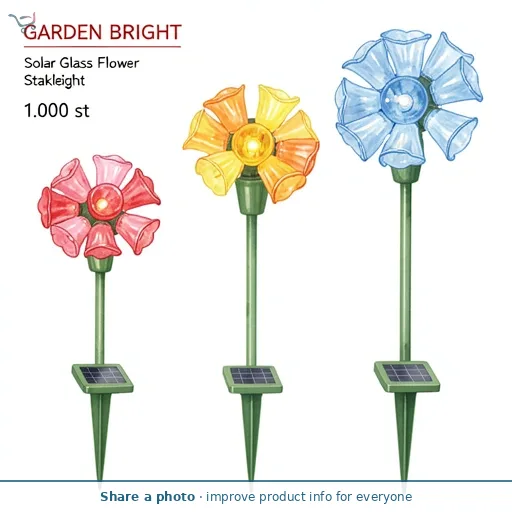 Solar Glass Flower Stakelight