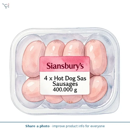 Sainsbury's 4 Hot Dog Sausages 400g
