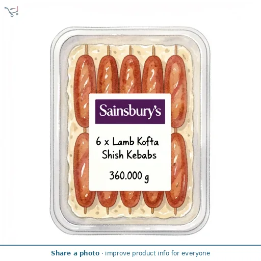 Sainsbury's 6 x Lamb Kofta Shish Kebabs 360g