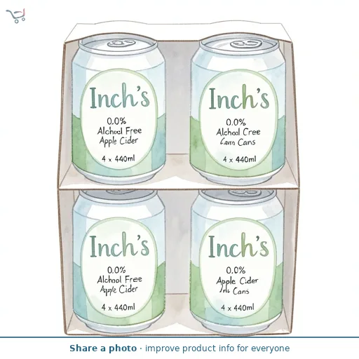 Inch's 0.0% Alcohol Free Apple Cider Cans 4 x 440ml