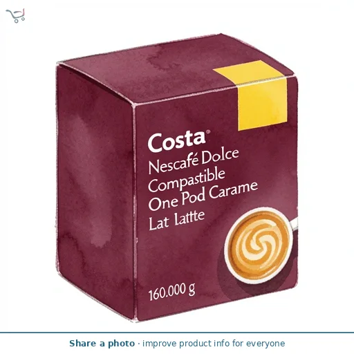 Costa Nescafe Dolce Gusto Compatible One Pod Caramel Latte