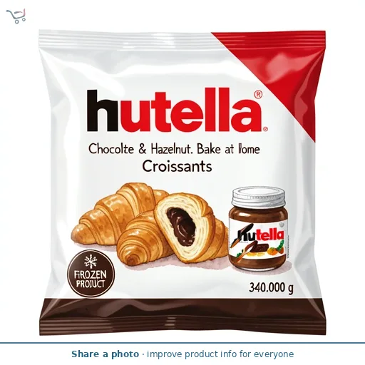 Nutella Chocolate & Hazelnut Bake at Home Croissants