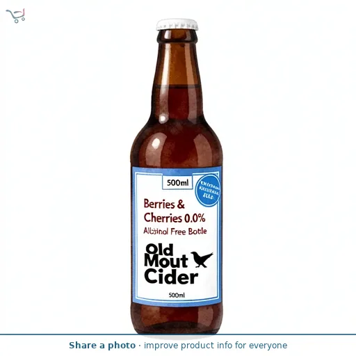 Old Mout Cider Berries & Cherries 0.0% Alcohol Free Bottle 500ml