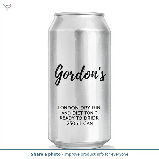 Gordon's London Dry Gin and Diet Tonic Ready to Drink 250ml Can