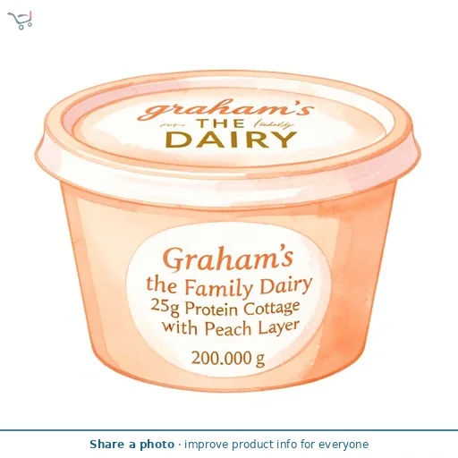 Grahams the Family Dairy 25g Protein Cottage Cheese with Peach Layer 200g