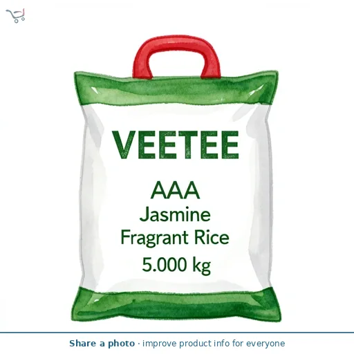 Veetee AAA Jasmine Fragrant Rice 5kg
