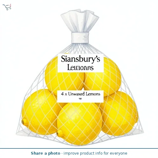 Sainsbury's 4 Unwaxed Lemons