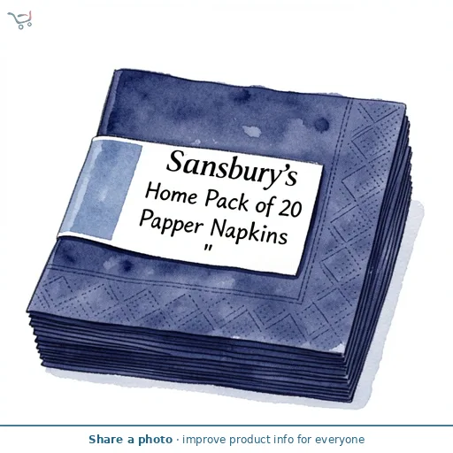 Sainsbury's Home Pack of 20 Navy Blue Paper Napkins