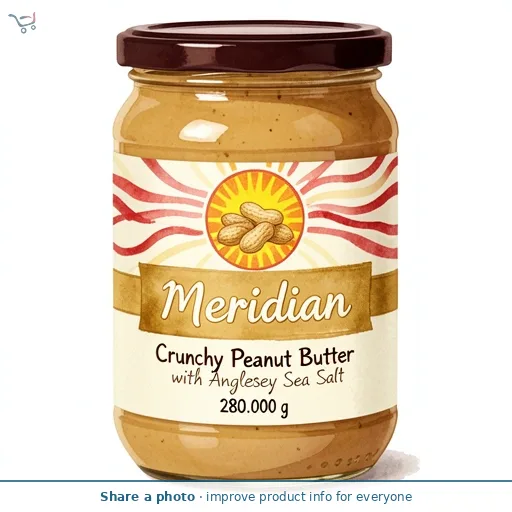 Meridian Crunchy Peanut Butter with Anglesey Sea Salt 280g