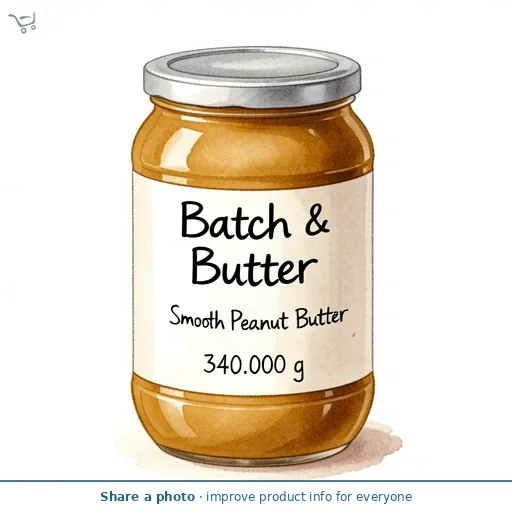 Batch & Butter Smooth Peanut Butter 340g