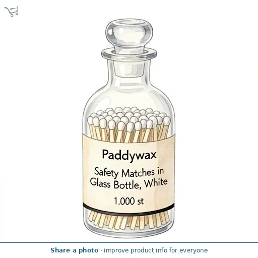 Paddywax Safety Matches in Glass Bottle, White