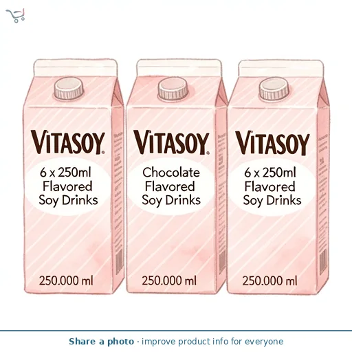 Vitasoy 6 x 250ml Chocolate Flavored Soy Drinks