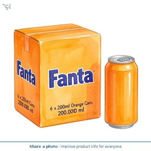Fanta 6 x 200ml Orange Cans