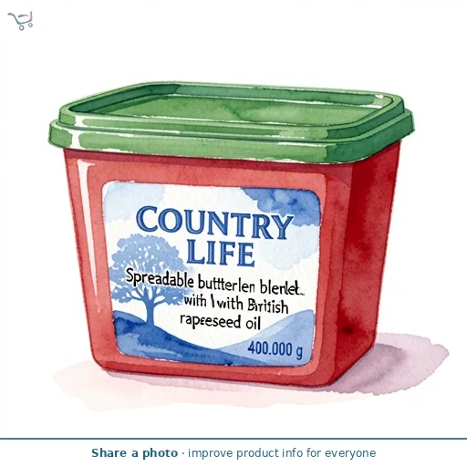 Country Life Spreadable butter blended with British rapeseed oil 400g
