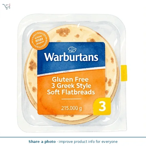 Warburtons Gluten Free 3 Greek Style Soft Flatbreads