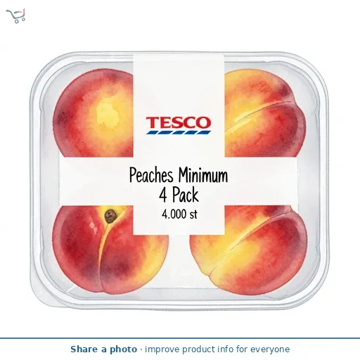 Tesco Peaches Minimum 4 Pack