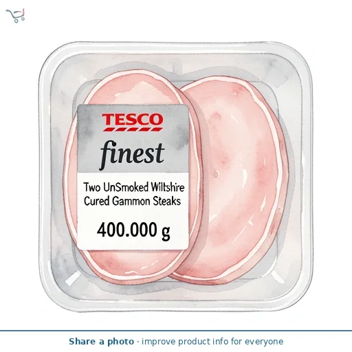 Tesco Finest Two Smoked Wiltshire Cured Gammon Steaks 400g