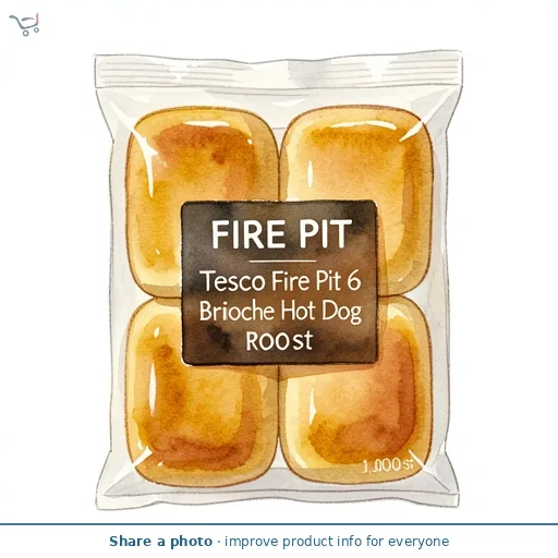 Tesco Fire Pit 6 Jumbo Brioche Hot Dog Rolls