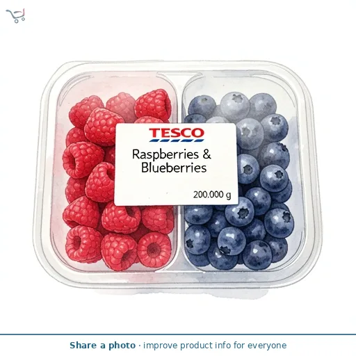 Tesco Raspberries & Blueberries 200G