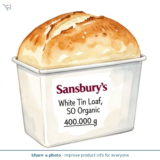 Sainsbury's White Tin Loaf, SO Organic 400g