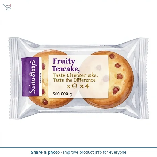 Sainsbury's Fruity Teacake, Taste the Difference x4 360g
