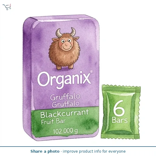 Organix Gruffalo Blackcurrant Fruit Bar 6X17G