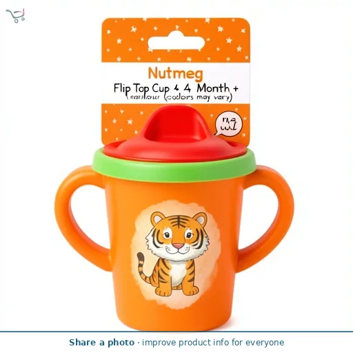 Nutmeg Flip Top Cup 4 Month + (colours may vary)