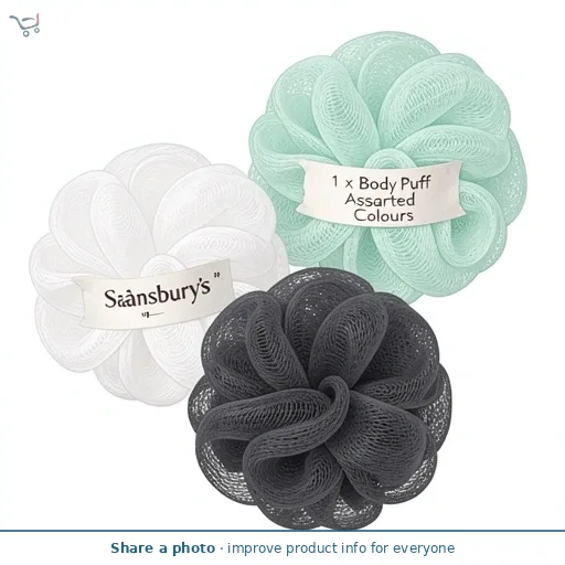 Sainsbury's 1 x Body Puff  Assorted Colours