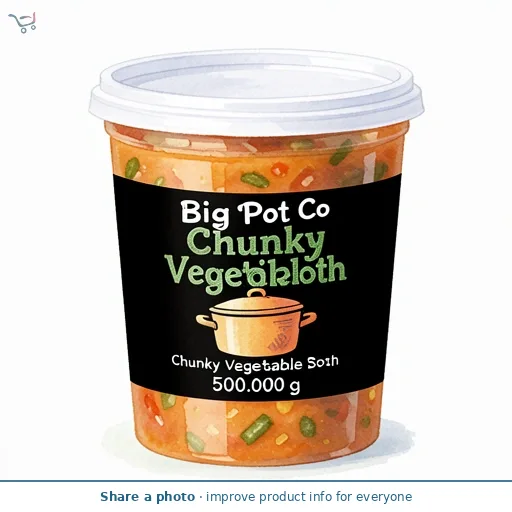 Big Pot Co Chunky Vegetable Broth Handmade Soup 500g