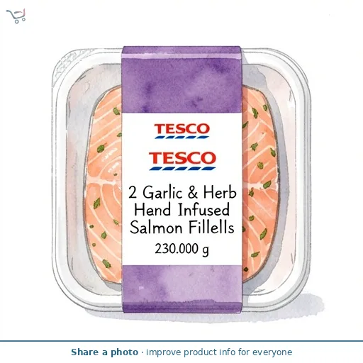 Tesco 2 Garlic & Herb Infused Salmon Fillets 230G
