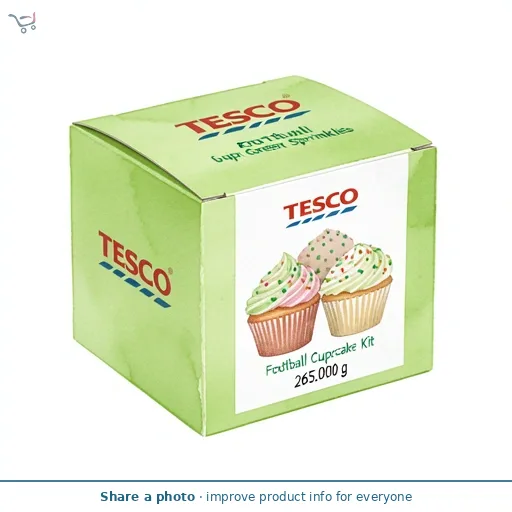 Tesco Football Cupcake Kit with Green Sprinkles 265g
