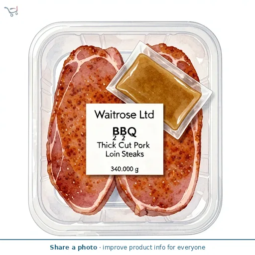 Waitrose BBQ 2 Thick Cut Pork Loin Steaks