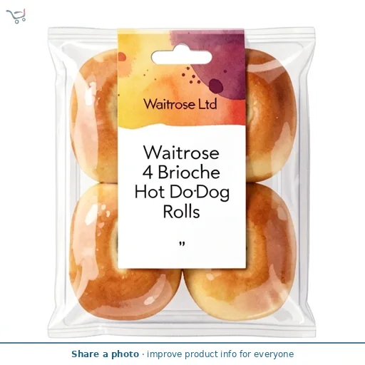Waitrose 4 Brioche Hot Dog Rolls