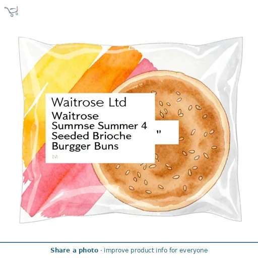 Waitrose Summer 4 Seeded Brioche Burger Buns