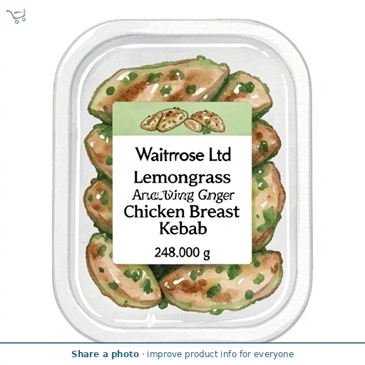 Waitrose BBQ Lemongrass and Ginger Chicken Mini Fillet Kebab