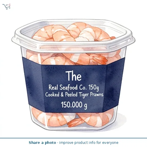 The Real Seafood Co. 150g Cooked & Peeled Tiger Prawns