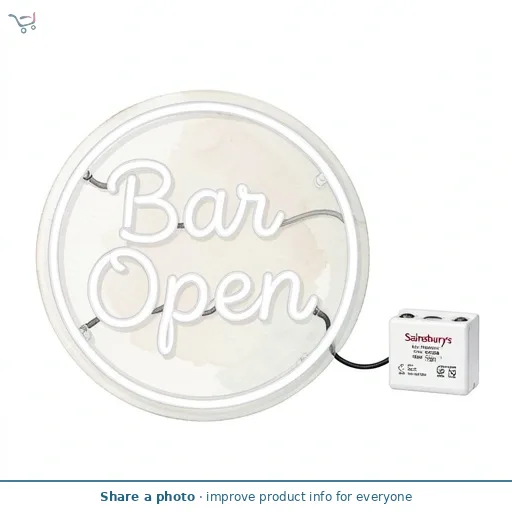 Sainsbury's Home Neon Bar Sign