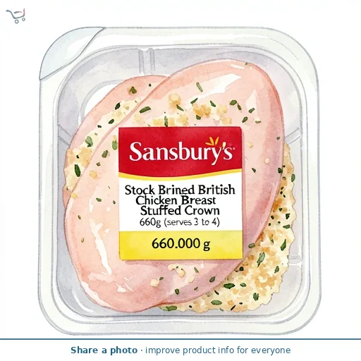 Sainsbury's Stock Brined British Chicken Breast Stuffed Crown 660g (serves 3 to 4)