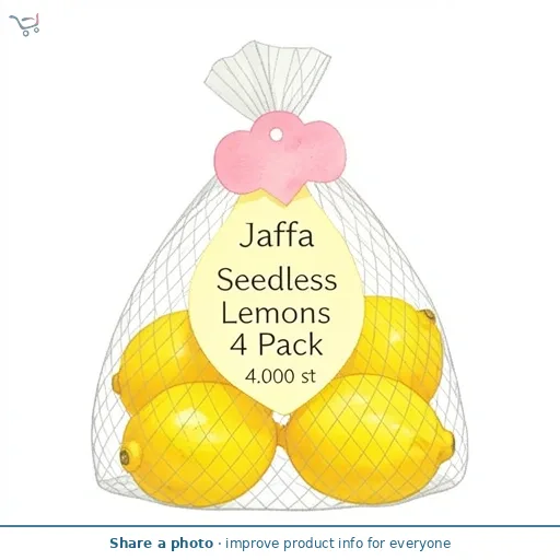 Jaffa Seedless Lemons 4 Pack