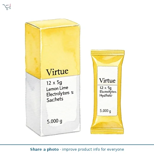 Virtue 12 x 5g Lemon Lime Electrolytes Hydration Sachets