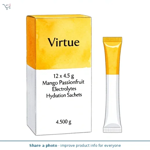 Virtue 12 x 4.5g Mango Passionfruit Electrolytes Hydration Sachets
