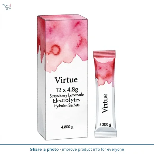 Virtue 12 x 4.8g Strawberry Lemonade Electrolytes Hydration Sachets