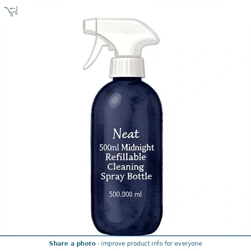 Neat 500ml Midnight Refillable Cleaning Spray Bottle