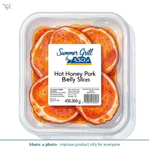 Summer Grill by ASDA Hot Honey Pork Belly Slices 450g