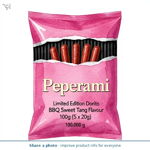 Peperami Limited Edition Doritos BBQ Sweet Tang Flavour 100g (5 x 20g)