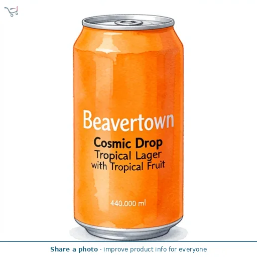 Beavertown Cosmic Drop Tropical Lager with Tropical Fruit 440ml
