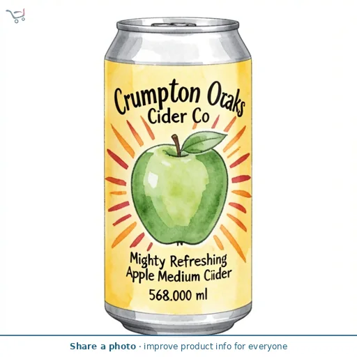 Crumpton Oaks Cider Co Mighty Refreshing Apple Medium Cider 568ml